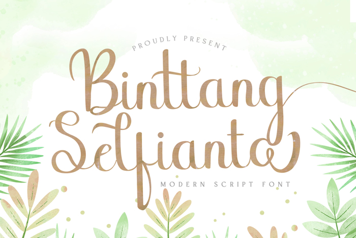 Binttang Selfianto Font poster