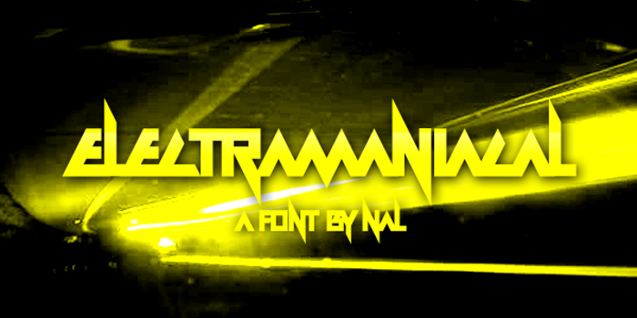 Electramaniacal Font poster