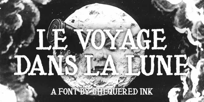 Le Voyage Dans La Lune Font poster