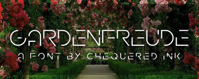 Gardenfreude Font poster