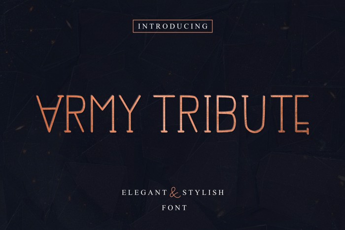 Army Tribute Font poster