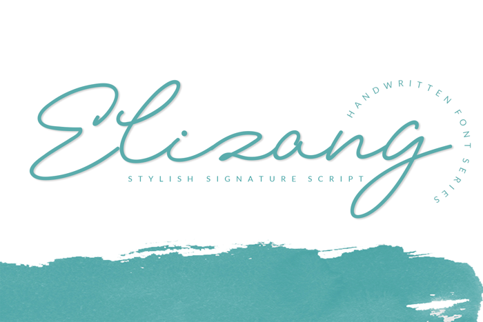 Elizany Signature Font poster
