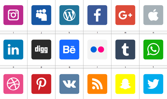 Social Media 2019 Font poster