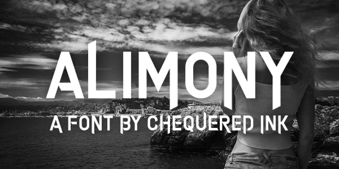 Alimony Font poster