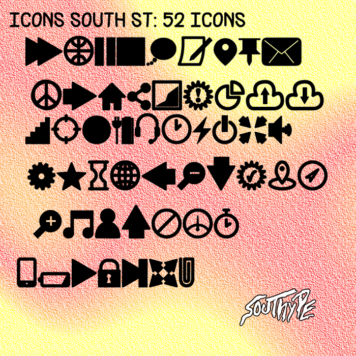 Icons South St Font poster