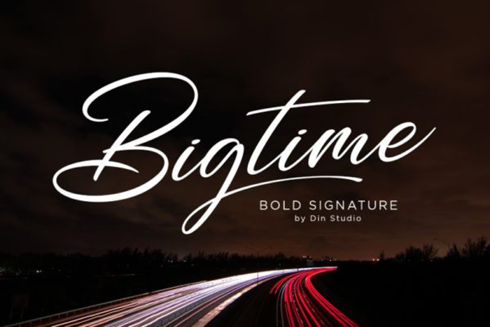 Bigtime Font poster