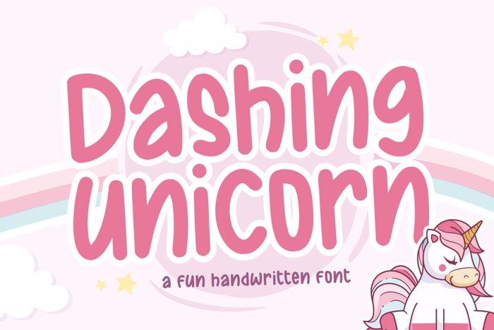 Dashing Unicorn Font poster