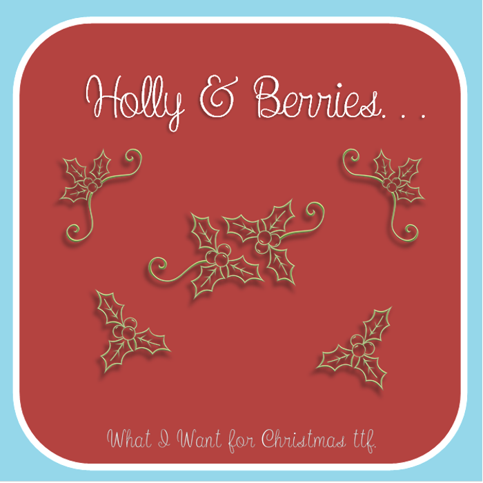 What I Want For Christmas Font poster