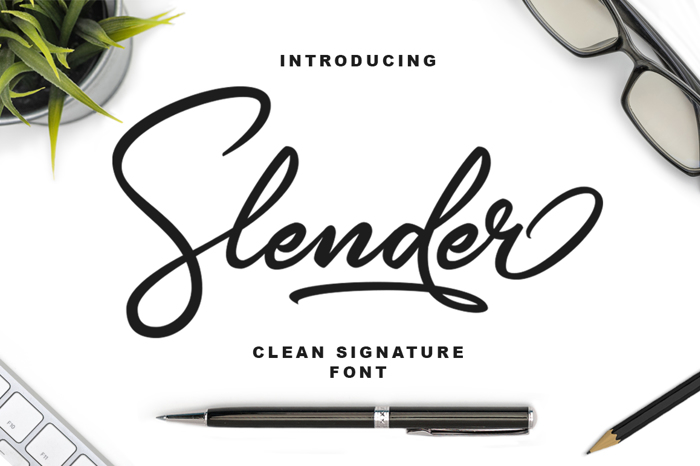 Slender Font poster