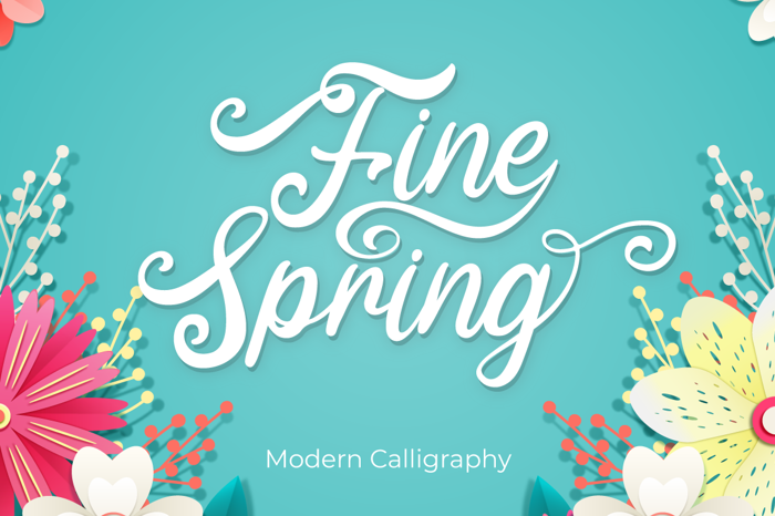 Fine Spring Font poster