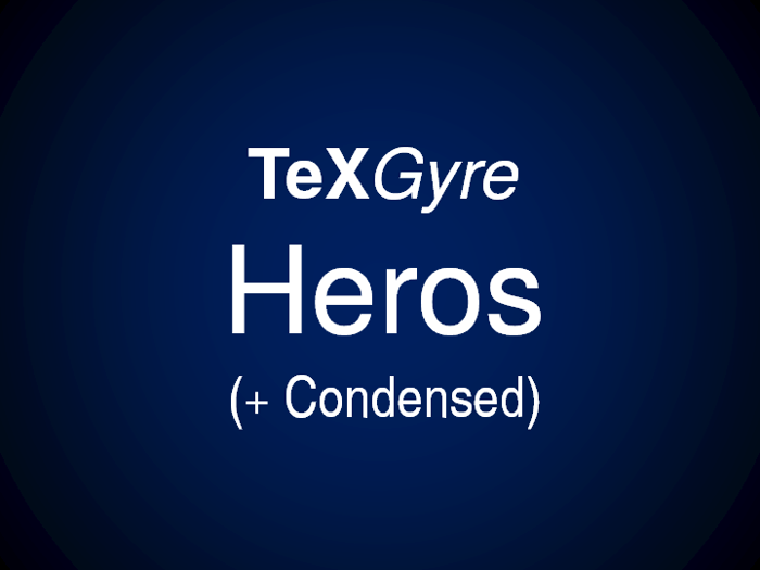 TeXGyreHeros Font poster