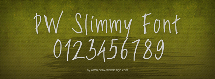 PWSlimyfonts Font poster