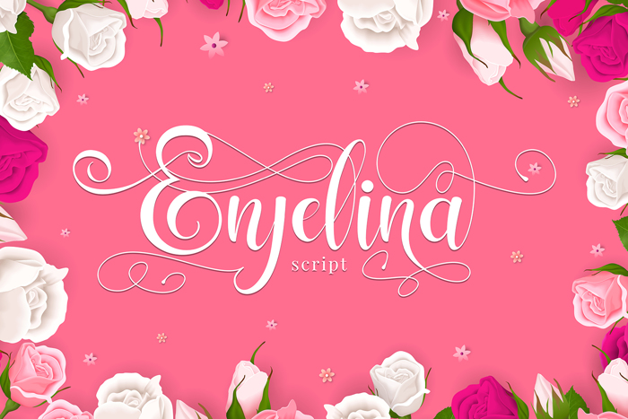 Enjelina Font poster