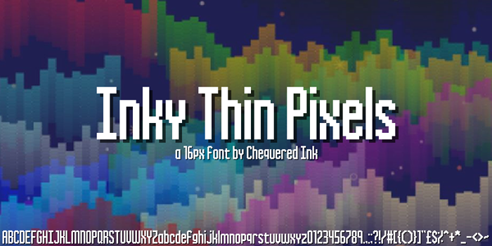 Inky Thin Pixels Font poster