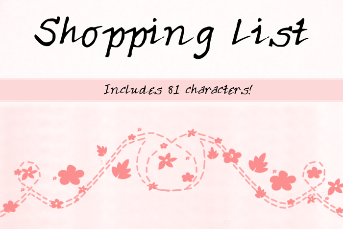 ShoppingList Font poster
