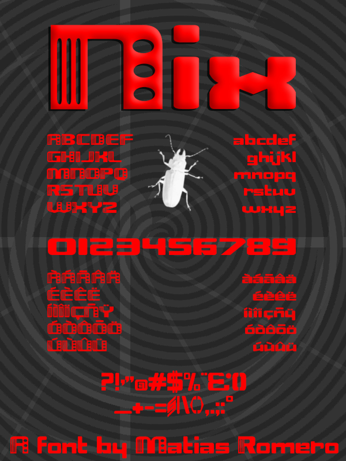 Nix Font poster
