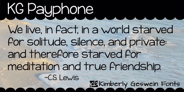 KG Payphone Font poster