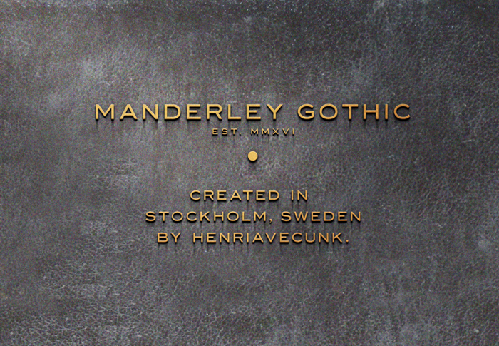Manderley Font poster