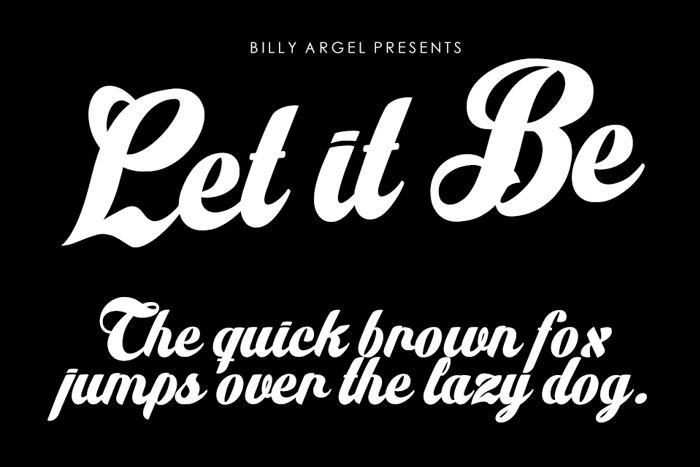 Let it Be Font poster