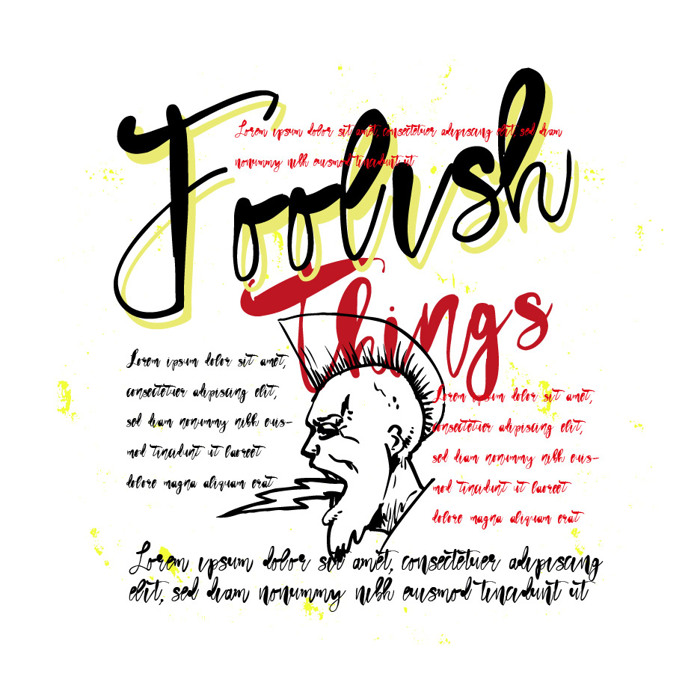 Vtks Foolish Things Font poster