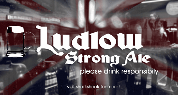 Ludlow Strong Ale Font poster
