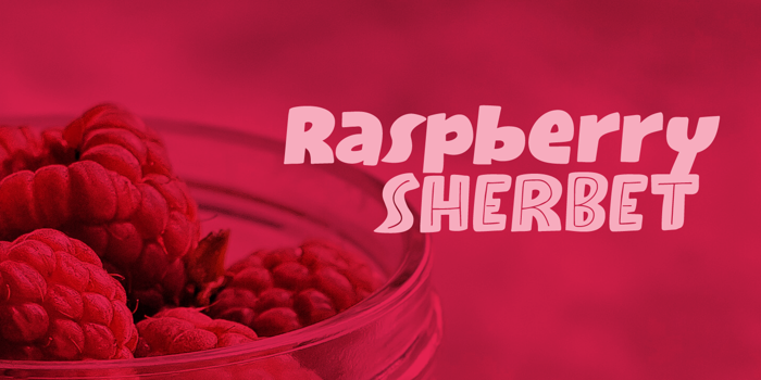 Raspberry Sherbet Inline Font poster