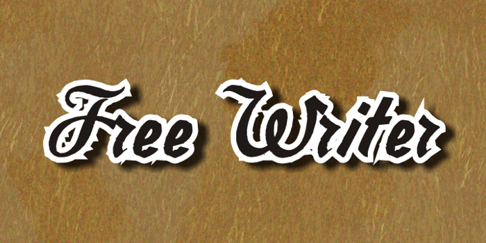 Free Writer Font poster