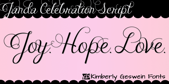Janda Celebration Script Font