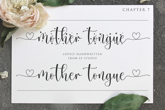 Mother Tongue Font poster