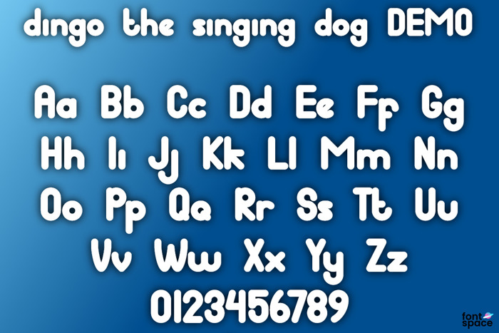 dingo the singing dog Font poster