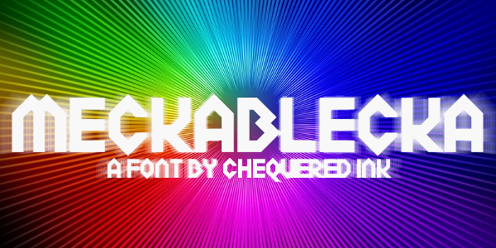 Meckablecka Font poster