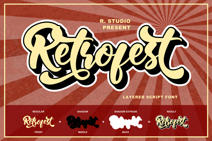 Retrofest Font poster