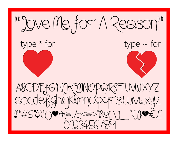 Love Me For A Reason Font