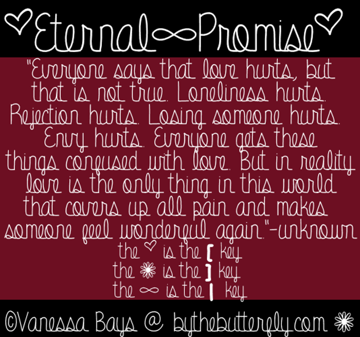 Eternal Promise Font poster