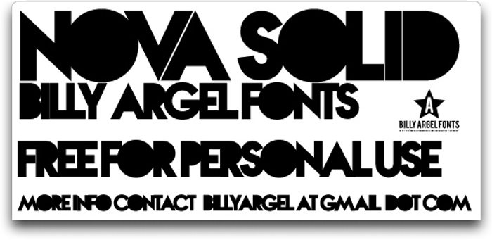 Nova SOLID Font poster