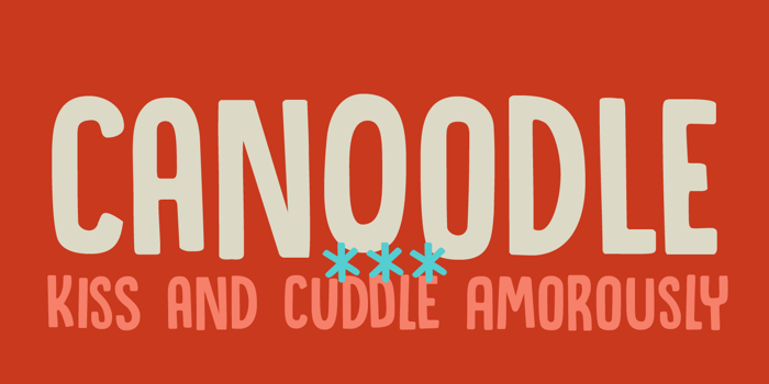 DK Canoodle Font poster
