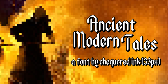 Ancient Modern Tales Font poster