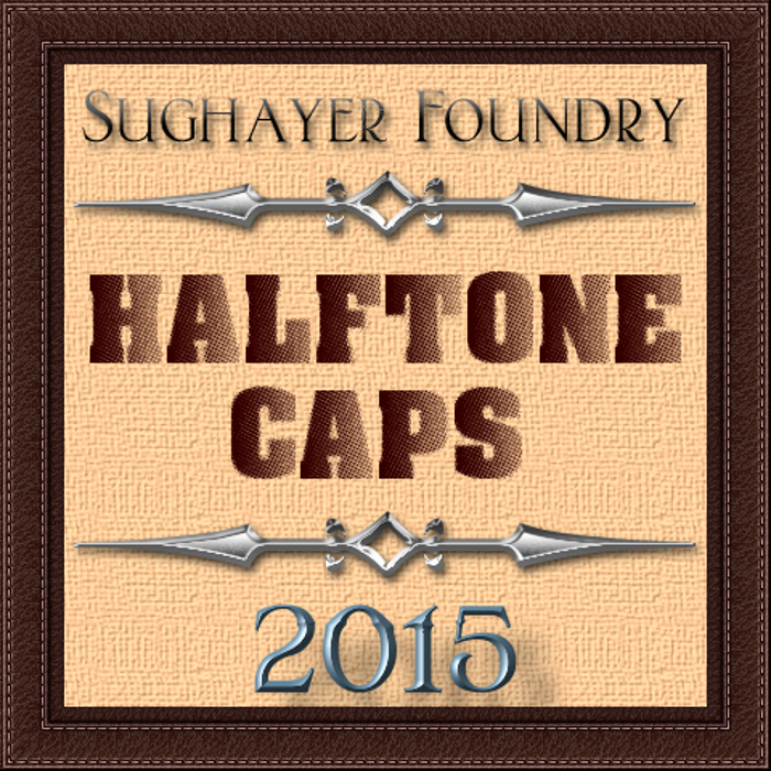 Halftone CAPS Font poster