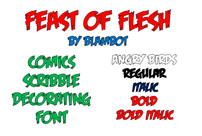 Feast of Flesh BB Font poster