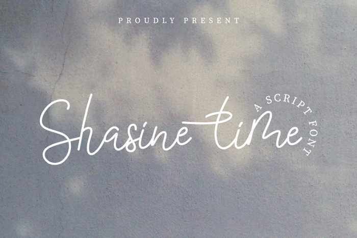 Shasine Time Font poster