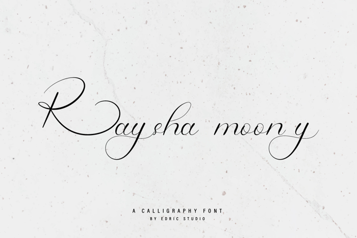 Raysha Moonly Font poster
