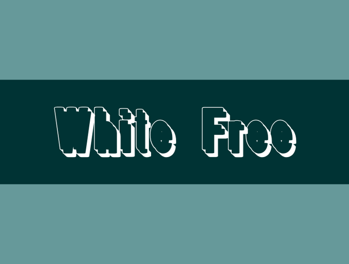 White Free Font poster