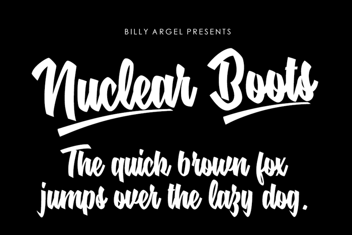 Nuclear Boots Font poster