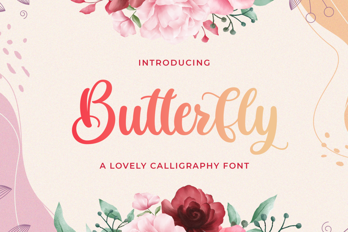 Butterfly Font poster