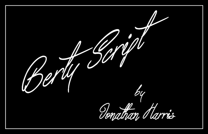 Berty Script Font poster