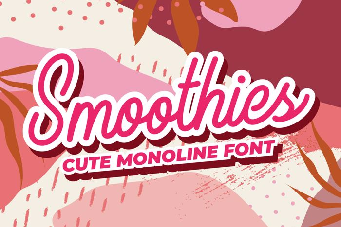 Smoothies Font poster