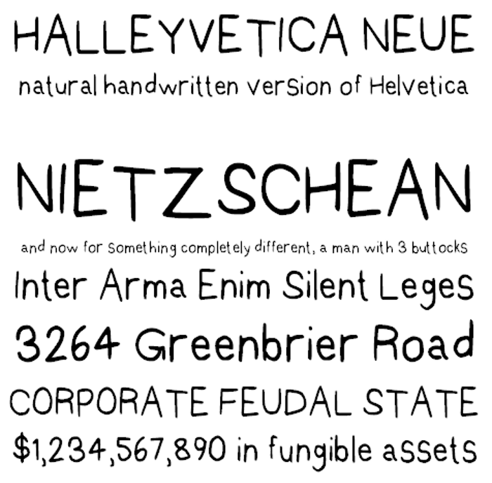 Halleyvetica Neue NBP Font poster