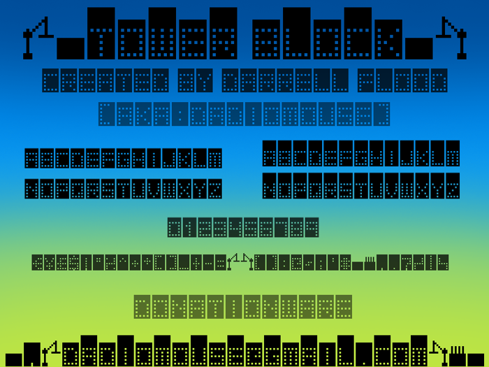 Tower Block Font poster