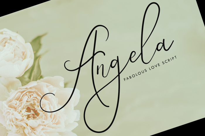 Angela Beauty Script Font poster