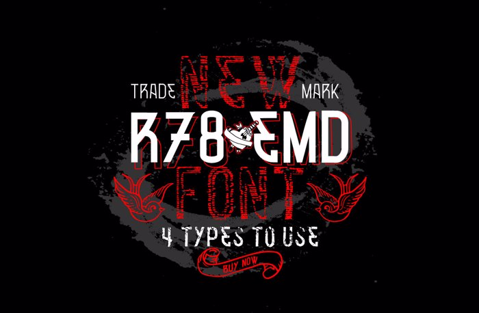 VTKS R78 EMD v2 Font poster
